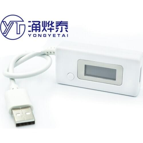 USB current and voltage detection instrument Mobile phone charging battery capacity tester LCD display test table