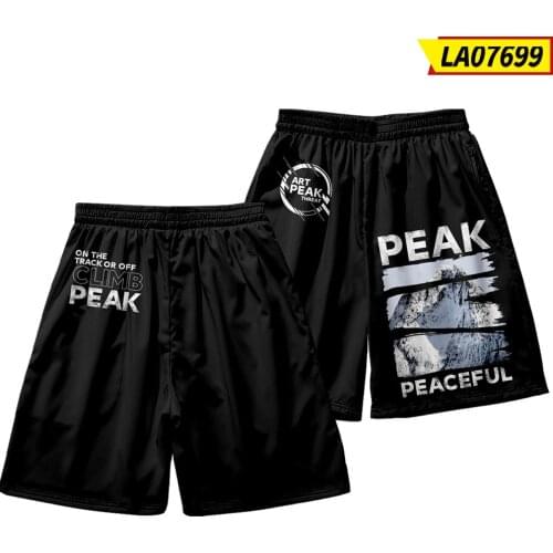 Summer Beach Casual Loose Elastic Waist Short Pants Hot Men Black Print Board Shorts Sexy Gym Sports Training Swimwear