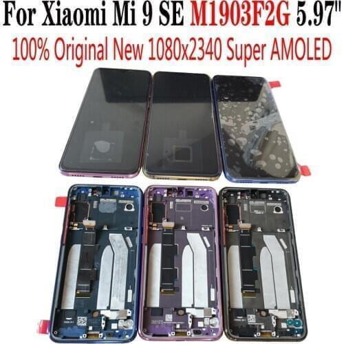 Shyueda 100% Orig New Super AMOLED 1080x2340 Super For Xiaomi Mi 9 SE Mi9 SE M1903F2G 5.97" LCD Display Touch Screen Digitizer