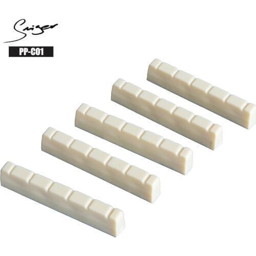 Smiger 20Pcs/Set Guitar ABS Nut PP-C01 Bone Nut Musical Instruments Bone Nut White/Black For Electric Guitar Classical Folk
