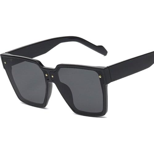 New sunglasses fashion unisex square rice nail sunglasses colorful big frame gradient sunglasses women street driving glasses