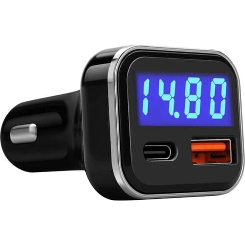 USB C Car Charger with Voltage 30W Dual Port USB Type C Power Delivery 3.0 & Quick Charge 3.0 Fast Charge Car Adapter