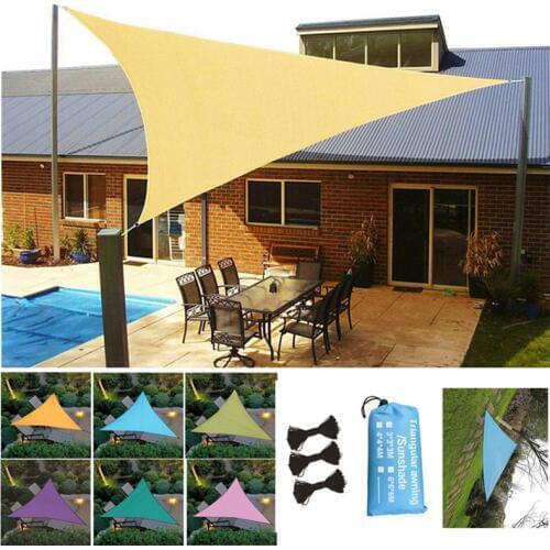 Waterproof Sun Shelter Triangle Sunshade Protection Outdoor Canopy Garden Patio Pool Shade Sail Awning Camping Shade Cloth 3/6M