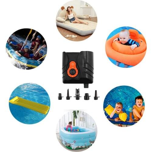 High Pressure 16PSI Electric Stand Up Paddle Board SUP Inflation Ait Pump with 6 Adapters for Inflatables Boat Kayak Summer Pool