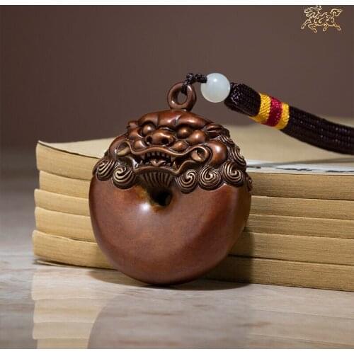 High grade GOOD LUCK Mascot Success BRASS ZHAO CAI Dragon PI XIU hand piece Regulating spirit Talisman bring Fortune money