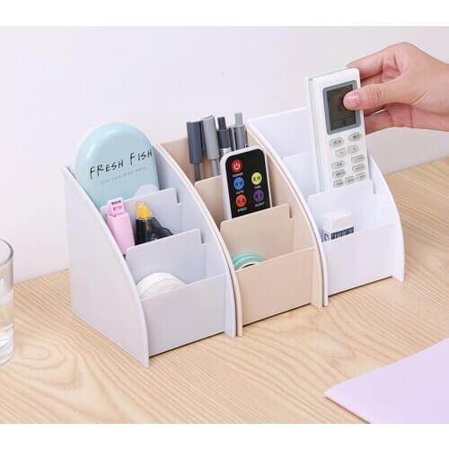 Storage Boxes Trapezoid 3Colors PP TV Remote Control Storage Multi-purpose Phone Holder Stand Desktop Storage Case Washable 1Pcs