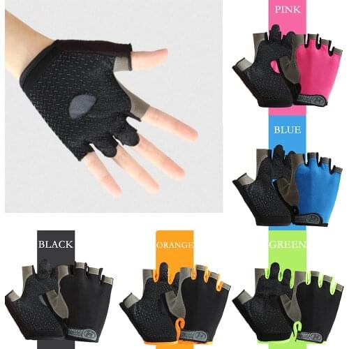 Women Half Finger Gloves Breathable Cycling Gloves Anti Slip Shock Breathable Half Finger Gloves Men Bicycle Gloves Bike Gloves
