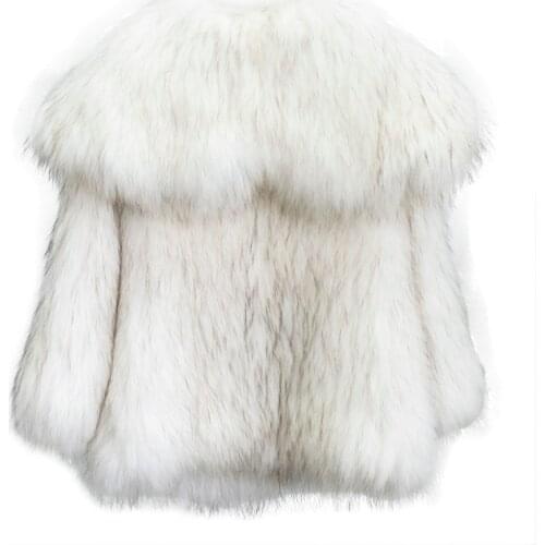 Raccoon dog fur knitted fur coat female mid-length real fur collar loose style 2020 new winter high quality fox fur coat