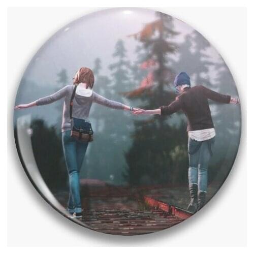 Life Is Strange Railroad Track 【Customizable】Soft Button Pin Brooch Hat Jewelry Funny Lover Women Gift Cartoon Metal Collar
