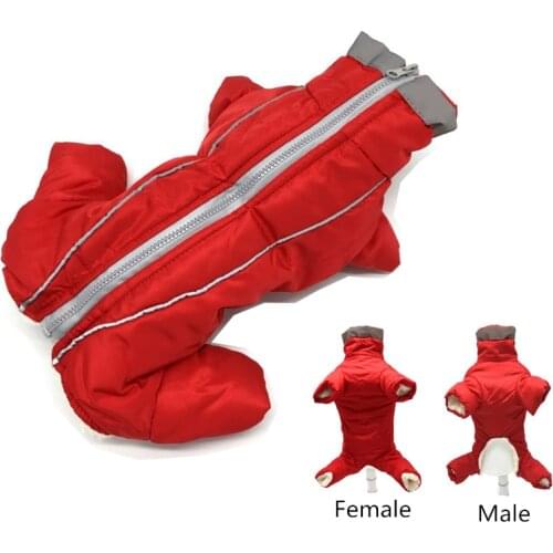 Winter Clothes For Small Dogs Warm Fleece Puppy Pet Coat Jacket Waterproof Reflective Dog Jumpsuits Chihuahua Clothing Overalls