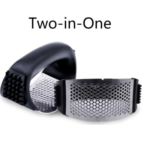 1Pcs Stainless Steel Garlic Press Manual Garlic Mincer Chopping Garlic Tools Curve Fruit Vegetable Tools Kitchen Gadgets