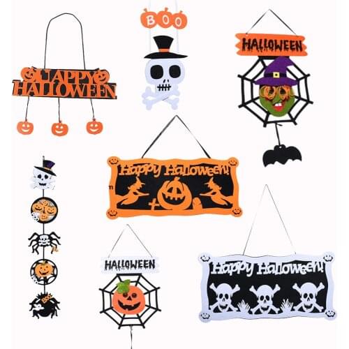 1PC Halloween Theme Pumpkin Skull Ghost Spiderweb Hanging Decoration Horror Props For Bar KTV Home Party Supplies Ornaments