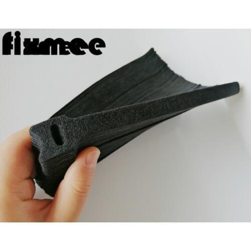 10pcs/lot 12*150mm Nylon Reusable Releasable Zip Cable Ties With Eyelet Holes Back To Back Wire Hook Loop Fastener Management