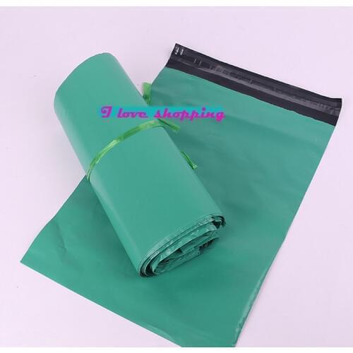 Top Quality 10pcs 28X42Cm Green Color Poly Self-Adhesive Mailing Bags Plastic Courier Poly Mail Plastic Bags Express Mail Bag