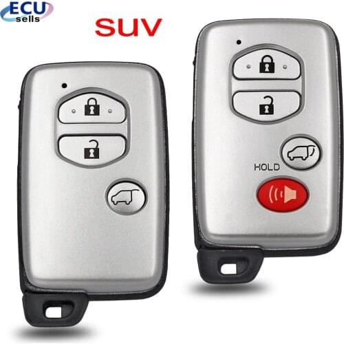 3/4B SUV New Uncut Smart Remote Key Shell Case For Toyota Land Cruiser Prado Prius Land Avalon Car Key Cover With Inside Blade