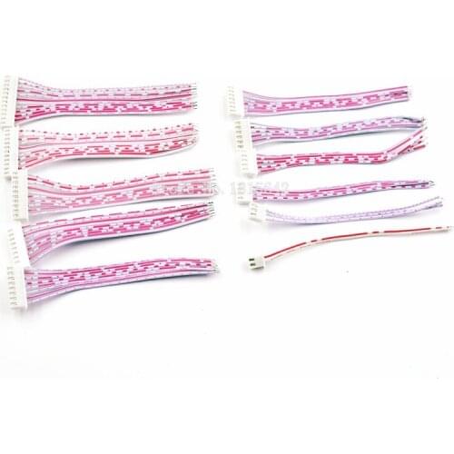 5PCS 2.54mm Pitch Connector Cable Single Head XH2.54 - 12P Plug Line length 10CM Red and white 12P
