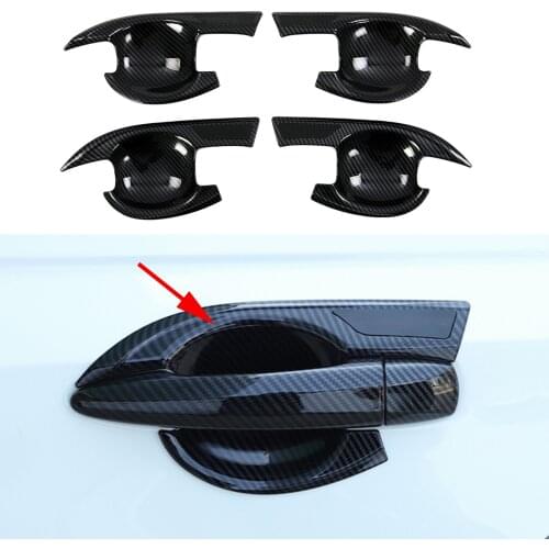 Accessories Fit For Nissan Altima 2019 2020 2021 Parts Carbon Fiber Molding Trim Side Door Handle Bowl Protector Cover