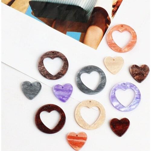 Diy jewelry earring pendant accessory 30pcs/lot colorful printing cartoon rounds/stars shape acrylic beads fashion charms