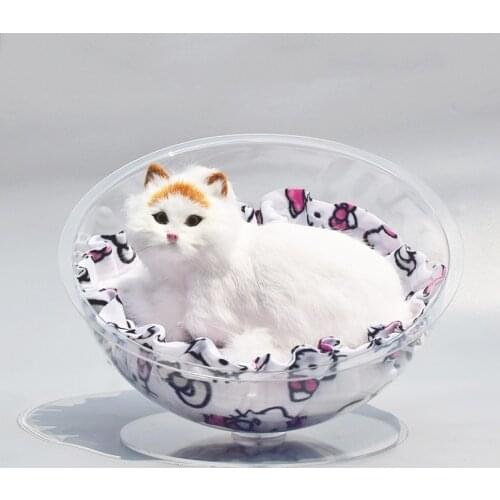 Durable Cat pet nest space capsule cat nest Hemispherical transparent cat nest cat house pet sleeping nest mat Pet supplies