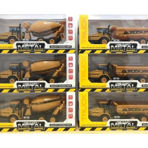 Duomei Alloy Pull Back Engineering Vehicle Simulation Interiors Exquisite Workmanship Childrens Mini Inertial Interactive Toys