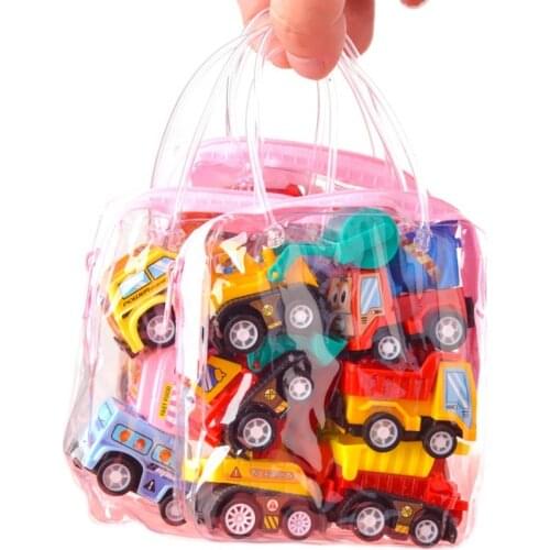 6Pcs Car Model Toy Pull Back Car Toys Mobile Vehicle Fire Truck Taxi Model for Kid Children Mini Cars Boy Toys Gift Party Favors