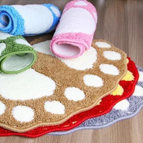 Quality Lovely Flocking Feet Mats Doormat Bath Anti-slip Mat Bathroom Comfortable Carpet Korean Simple Home Textile Wholesale