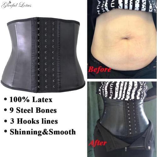 Binder And Shapers Reducing Body Shapewear Women Modeling Strap Slimming Belt Underwear Latex Corset Waist Trainer Tummy Control