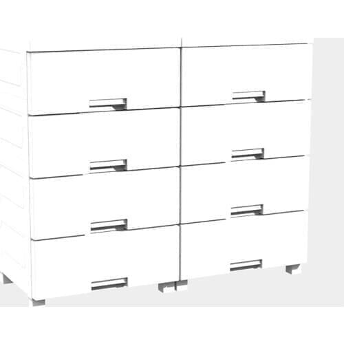 Home living room furniture modular modern lightweight 8 drawers cheap european plastic storage cabinet for cloth