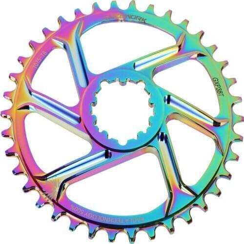 MTB GXP Narrow Wide Chain Wheel Bicycle Chainwheel/Chainring 6mm Offset 32/34/36/38T Round Compatibility 9/10/11 speed