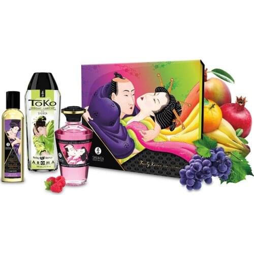 SHUNGA KIT FRUITY KISSES, lubricante,lubricantes,lubricantes eroticos,lubricantes xxx,lubricante base agua,lubricantes anales