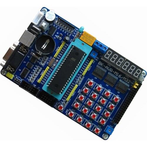 Free Shipping ATMEGA32 Development Board AVR Microcontroller Learning Board+ISP Programmer