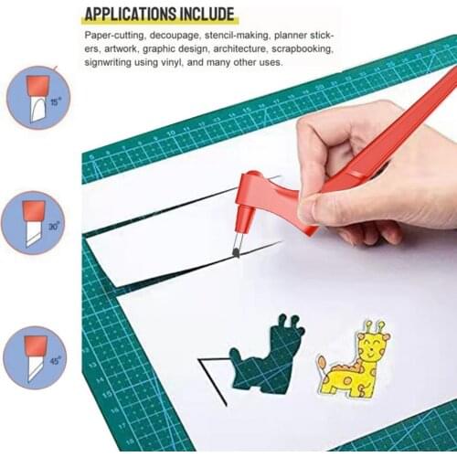 Dropship Craft Cutting Tools Rotary Paper-Jam Pattern Carving Knife Leather Fabric Sculpture Engraving Cutter DIY Patchwork Tool