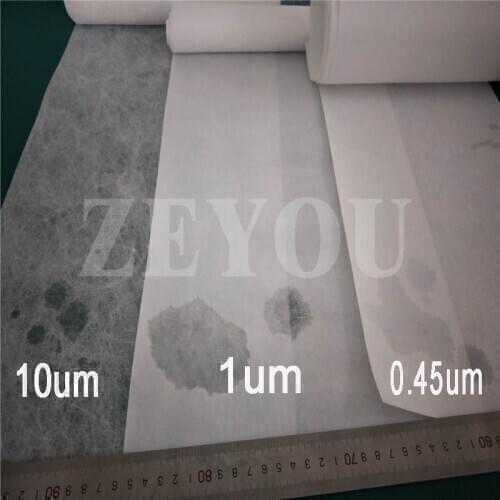 Expanded PTFE hydrophilic filter Membrane for water treatment 10um aperture W230mm*L1000mm