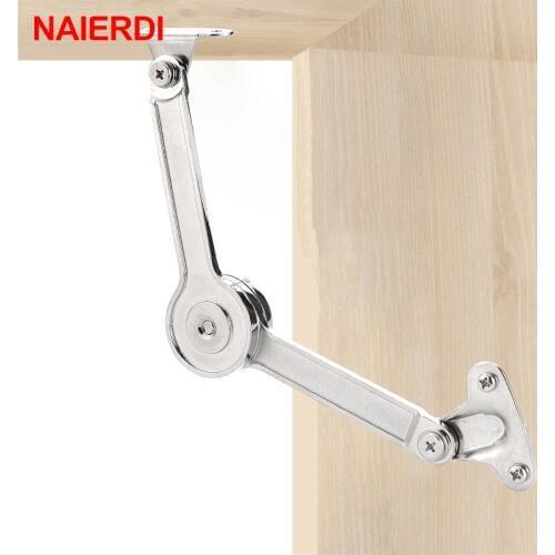 NAIERDI Cabinet Cupboard Adjustable Hinge Randomly Stop Door Furniture Lift Up Flap Stay Support Hydraulic Hinges Hardware