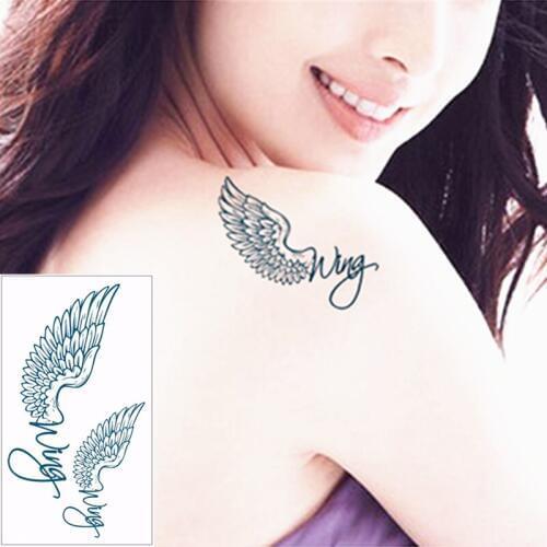 SHNAPIGN 25 Style Mini Temporary Tattoo Body Art, angel wings Designs, Flash Tattoo Sticker Keep 3-5 days Waterproof 10.5*6cm