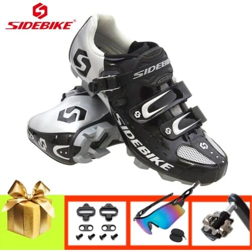 SIDEBIKE Cycling Sneakers Men Women Sapatilha Ciclismo Mtb SPD Claet Pedals Outdoor Sport Mountain Bike Shoes Superstar Original