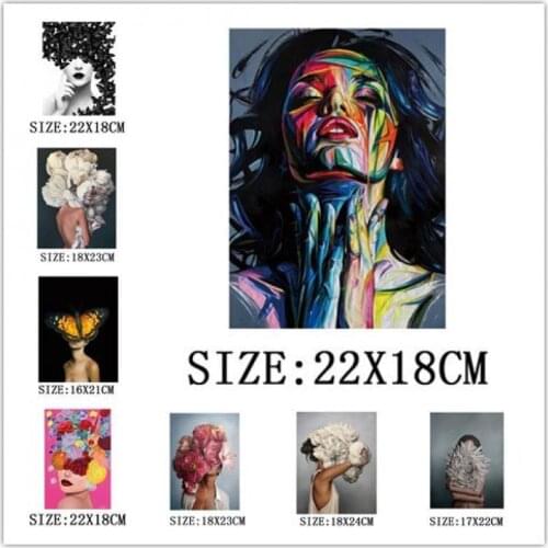 Heat Transfer Patch For Clothes Sexy Girls Thermal Stickers Lady Flower Butterfly Patches Iron On Transfer Sticker Accessories