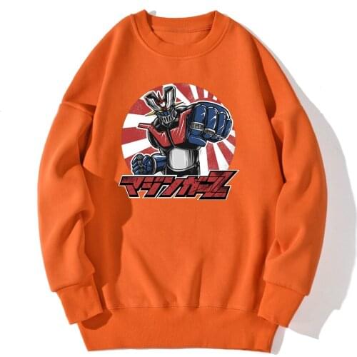 Mazinger Z Cartoon Sweatshirt For Mens Long Sleeve Casual Hoody Fashion Tops Outwear Clothing 2020 New Winter Supoleron Hombre