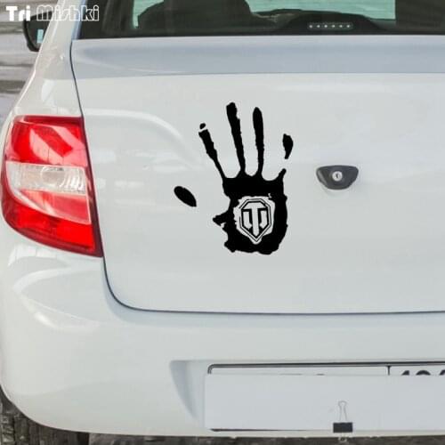 Tri Mishki HZX131# 19.1*15cm car sticker World Of Tanks palm auto car stickers
