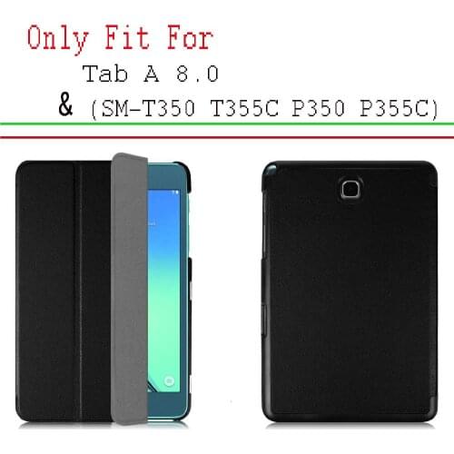 2015 Release Tab A 8.0 Cover Ultra Slim Magnet Smart Case for Samsung SM-T350 T355C P350 P355C pu leather Stand pouch case