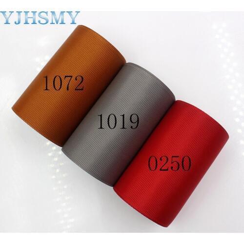 YJHSMY J-171003-L75MM,75 mm 10 yards Solid Color Ribbons Thermal transfer Printed grosgrain Wedding Accessories DIY materials