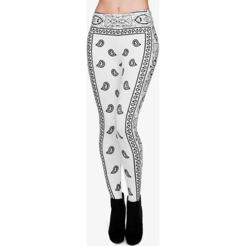 3 Colors Women Hiphop Fitness Leggings Bandana Paisley Printed Leggin For Female Soft Comfortable Skinny Stretch Pants