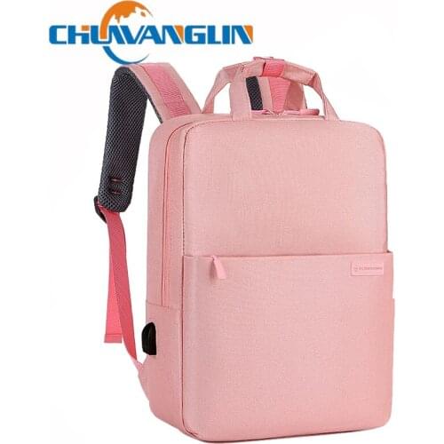 Chuwanglin Bagpack Woman Laptop Backpack Fashion Solid Color Lady Rucksack Cute School Bags For Girl Simple Backpacks 3021024