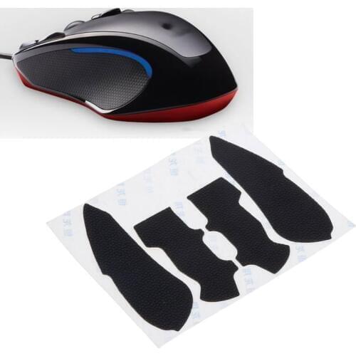 1 Set Black Mouse Feet Mouse Skates Side Stickers Sweat Resistant Pads Anti-slip Tape For logitech G300 G300S Mouse C26