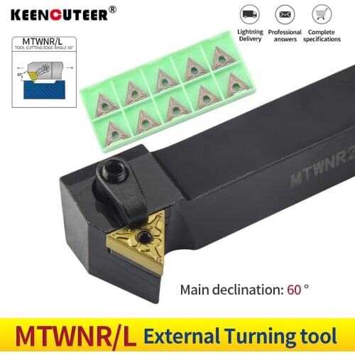 1pc MTWNR1616H16 MTWNR2020K16 MTWNL2525M16 External Turning Tool Holder TNMG Carbide Inserts MTWNR/L Lathe Cutting Tools Set