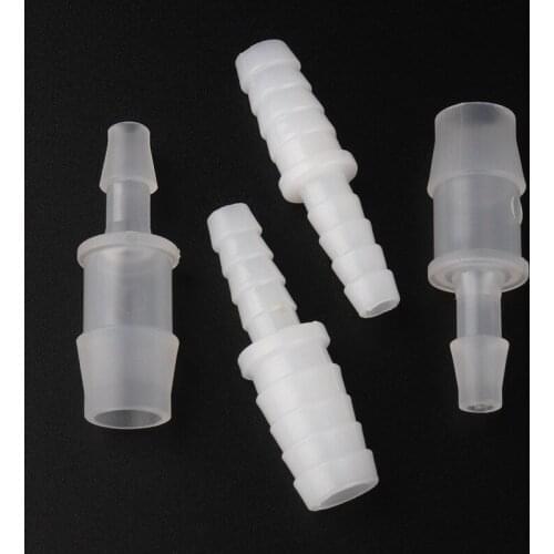 10pcs 7.9-11.1mm Plastic Straight Connector Aquarium Tank Air Pump Aerator Garden Drip Irrigation Fittings Hose Reducing Joints