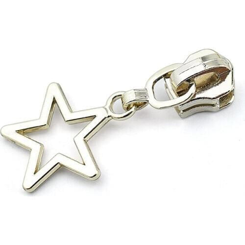10PCS/pack 5# Star Shape Zipper Sliders Head Garment Bags Decor DIY Tailor Sewing Repair Zip Kits Accessories