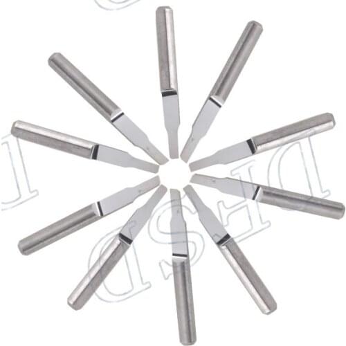 10x Parallel Carbide 2mm CNC PCB Milling Cutter Bits for Color Plates Acrylic