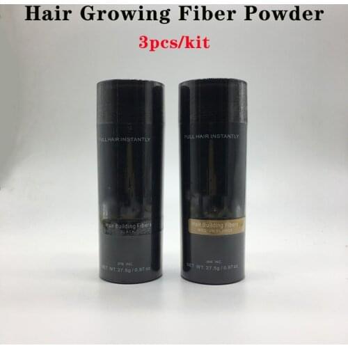 3 Pcs/set Hair Building Fibers Kit 9 Colors Hair Full Hair Instantly Fibras Capilares Fiber Hair Spray Powder for Enhancing Hair