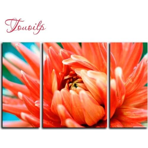 3pcs,Full,square&round Diamond Embroidery,Red Wildflower Diamond Painting,Cross Stitch,3D,Diamond Mosaic,diamond pattern,Crafts